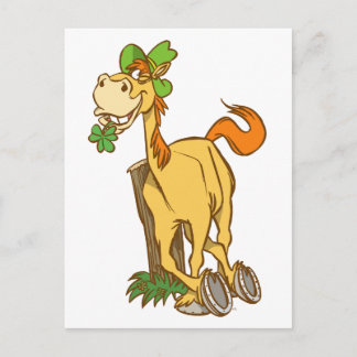 Lucky Cartoon Paard op St Patrick's Day briefkaart