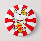 Lucky Cat (A) Ronde Button 7,6 Cm (Voorkant)