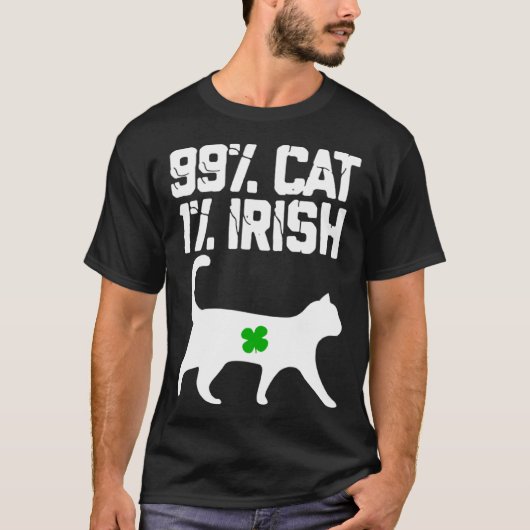 Lucky Cat Animal St Patricku2019s Day 99 cat 1 Iri T-shirt (Voorkant)