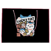 Lucky Cat Art – Maneki Neko with Gold Coin Groot Cadeauzakje (Achterkant)