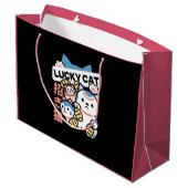 Lucky Cat Art – Maneki Neko with Gold Coin Groot Cadeauzakje (Achterkant Gekanteld)