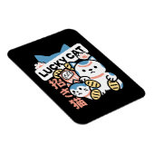 Lucky Cat Art – Maneki Neko with Gold Coin Magneet (Rechterzijde)