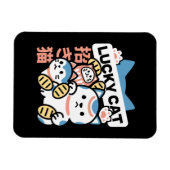 Lucky Cat Art – Maneki Neko with Gold Coin Magneet (Horizontaal)