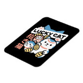 Lucky Cat Art – Maneki Neko with Gold Coin Magneet (Linkerzijde)