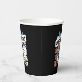 Lucky Cat Art – Maneki Neko with Gold Coin Papieren Bekers (Rechts)