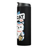 Lucky Cat Art – Maneki Neko with Gold Coin Thermosbeker (Geroteerd rechts)