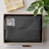 Lucky Cat Art – Maneki Neko with Gold Coin Tissuepapier (Geschenk)