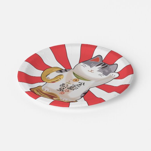 Lucky Cat B Papieren Bordje (Gekanteld)