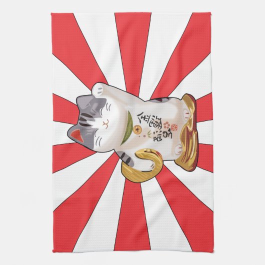 Lucky Cat B Theedoek (Verticaal)