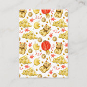 Lucky Cat | Baby shower Diaper Raffle Ticket Informatiekaartje (Achterkant)