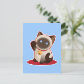 Lucky Cat Briefkaart (Staand voorkant)