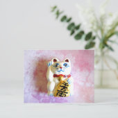 Lucky Cat Briefkaart (Staand voorkant)