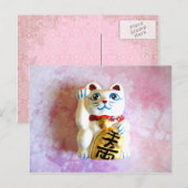Lucky Cat Briefkaart (Voorkant / Achterkant)
