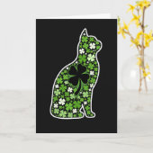 Lucky Cat Clover Grafische Kaart (Gele Bloem)