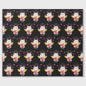 Lucky Cat Cupid Cadeaupapier (Vlak)