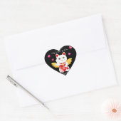 Lucky Cat Cupid Hart Sticker (Envelop)