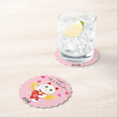 Lucky Cat Cupid Kartonnen Onderzetters (Insitu)