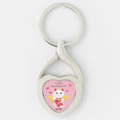 Lucky Cat Cupid Sleutelhanger (Voorkant)