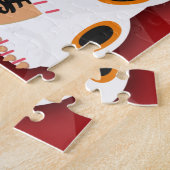 Lucky Cat Cute Cartoon Fun Illustration Design Legpuzzel (Zijkant)