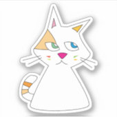 Lucky Cat Doodle Sticker (Voorkant)