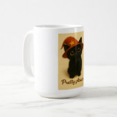 Lucky Cat Emi – Begging Pose Witch Cat Mug Koffiemok (Voorkant links)