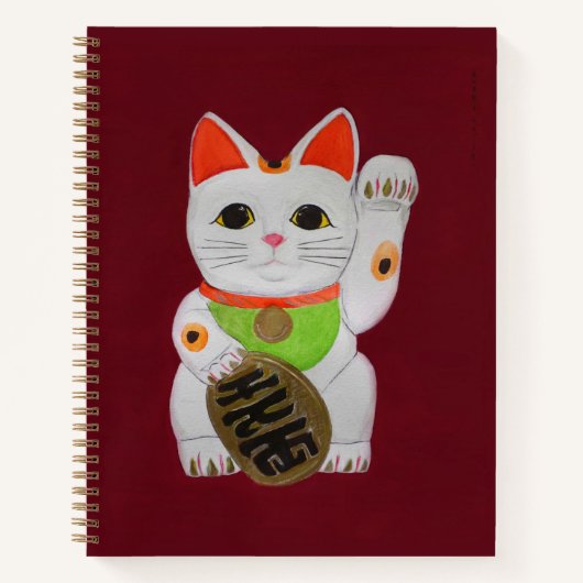 Lucky Cat Feng Shui Notitieboek Planner (Voorkant)