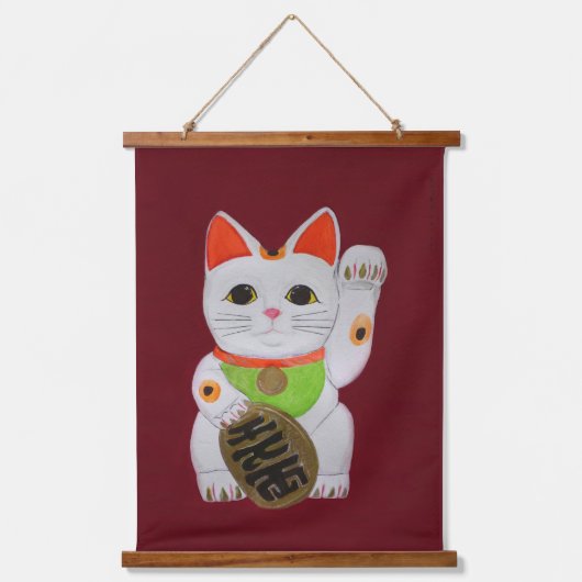 Lucky Cat Feng Shui Wall Hangend Wandkleed (Voorkant)