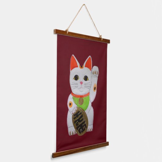 Lucky Cat Feng Shui Wall Hangend Wandkleed (Gebogen)