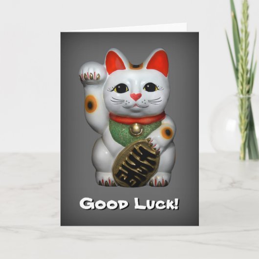 Lucky Cat Good Luck Card Kaart (Voorkant)