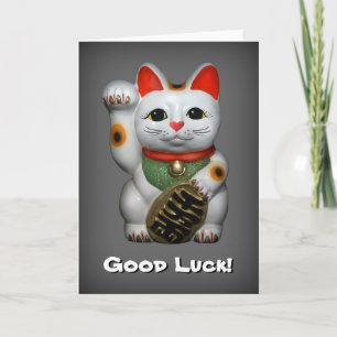 Lucky Cat Good Luck Card Kaart