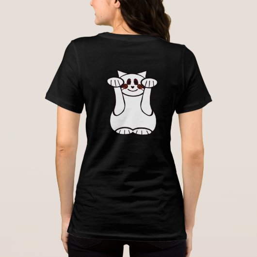 Lucky Cat - Hou me vast - pak me op! Tri-Blend Shirt (Achterkant)