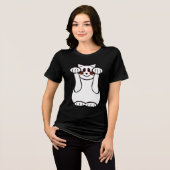 Lucky Cat - Hou me vast - pak me op! Tri-Blend Shirt (Voorkant volledig)