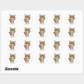 Lucky Cat in Londen Ronde Sticker (Vel)