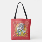 Lucky Cat Jerry met Gold Sycees Tote Bag (Achterkant)