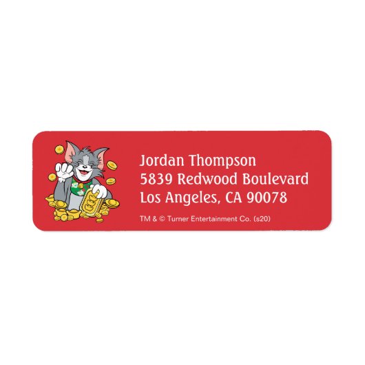 Lucky Cat Jerry With Gold Sycees Etiket (Voorkant)