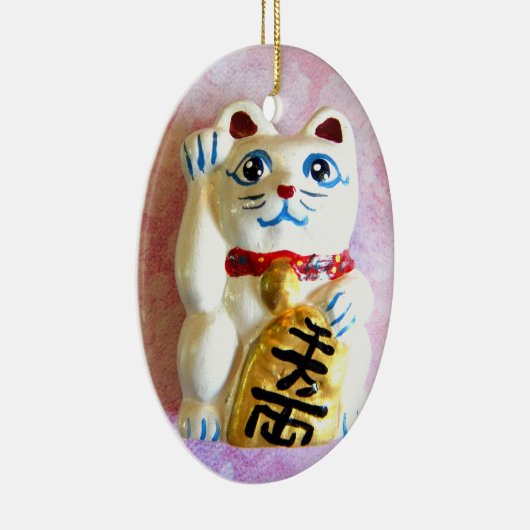 Lucky Cat Keramisch Ornament (Rechts)