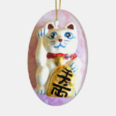 Lucky Cat Keramisch Ornament (Links)