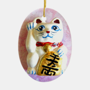 Lucky Cat Keramisch Ornament