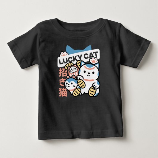 Lucky Cat Kunst – Maneki Neko met gouden munt (Voorkant)