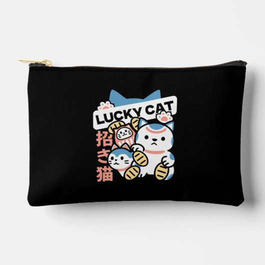 Lucky Cat Kunst – Maneki Neko met gouden munt Etui (Voorkant)