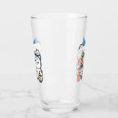 Lucky Cat Kunst – Maneki Neko met Gouden Munt Glas (Links)