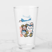 Lucky Cat Kunst – Maneki Neko met Gouden Munt Glas (Voorkant)