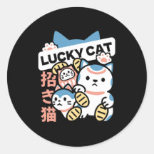 Lucky Cat Kunst – Maneki Neko met Gouden Munt