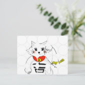 Lucky Cat-Maneki Neko - Becelling Briefkaart (Staand voorkant)