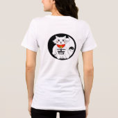 Lucky Cat-Maneki Neko - Beckoning. Tri-Blend Shirt (Achterkant)