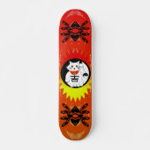 Lucky Cat - Maneki Neko betekent Beckoning Cat Skateboard (Voorkant)