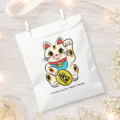 Lucky cat Maneki Neko gunsttassen PERSONALISEERBAA Bedankzakje (Geknipt)