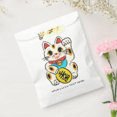 Lucky cat Maneki Neko gunsttassen PERSONALISEERBAA Bedankzakje (Gezegeld)