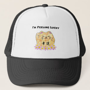 Lucky Cat (Maneki Neko) - "Ik voel me Lucky" Trucker Pet