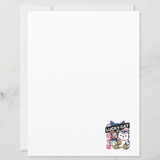 Lucky Cat Maneki Neko – Japanese Fortune Cat  (Achterkant)